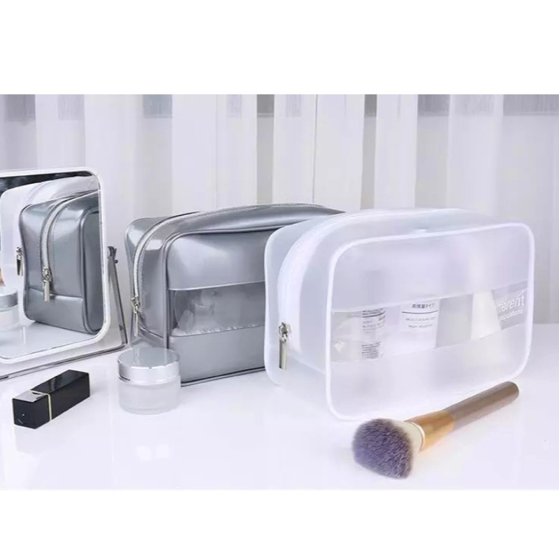 Gennemsigtig bærbar syningssmink Engros-PVC-kosmetikpose, Makeup-taske Kosmetisk, brugerdefinerede kosmetiske tasker Makeup