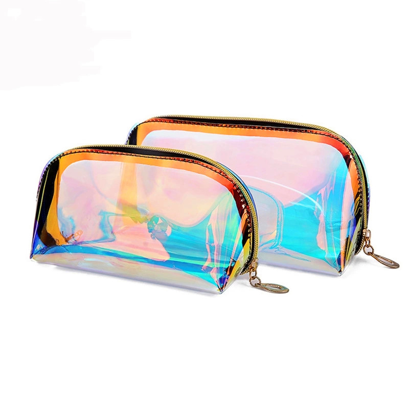 Brugertilpasset Transparent TPU Holografisk Kosmetisk pose Personlig Laser Pvc Makeup Bag