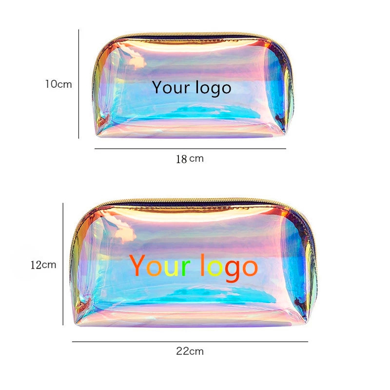 Brugertilpasset Transparent TPU Holografisk Kosmetisk pose Personlig Laser Pvc Makeup Bag