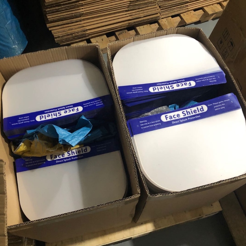 Plastklart beskyttende ansigtsskærm