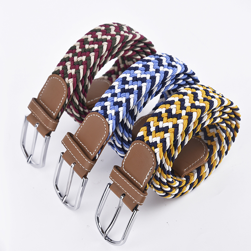 Mode flettet læder elastisk høj kvalitet mand bælte