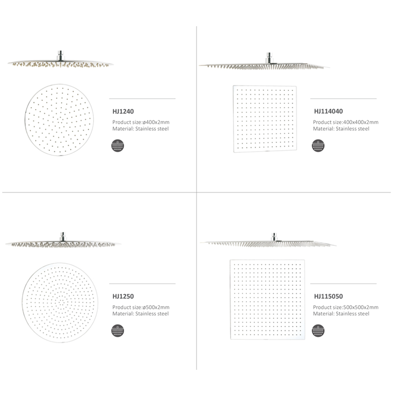 Rustfrit stål brusehoved