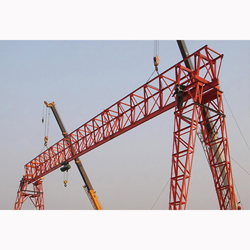 kran til løftning af betonbjælker af førerværn