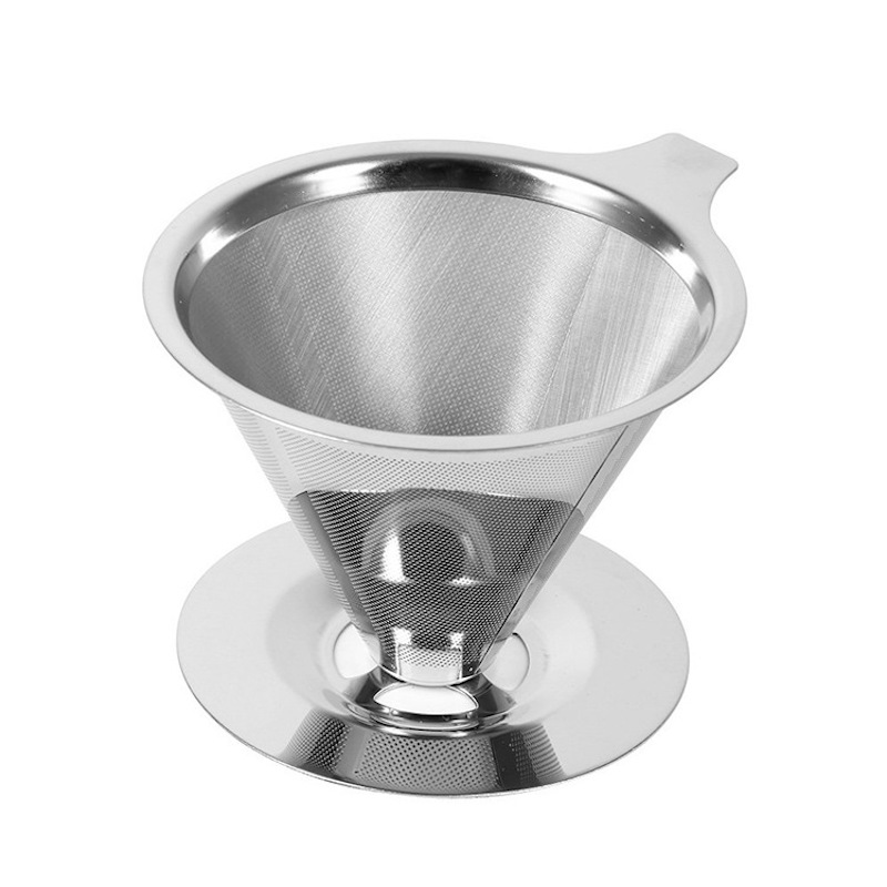 Rustfrit stål Drip Reable Pour Over Stand Mesh Kaffefilter
