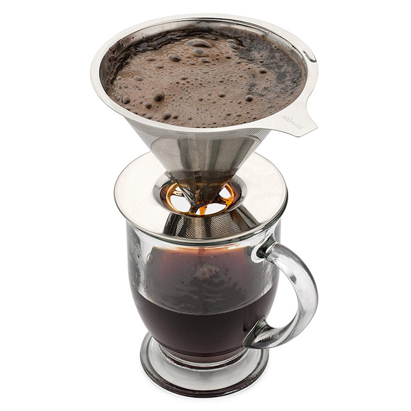 Rustfrit stål Drip Reable Pour Over Stand Mesh Kaffefilter