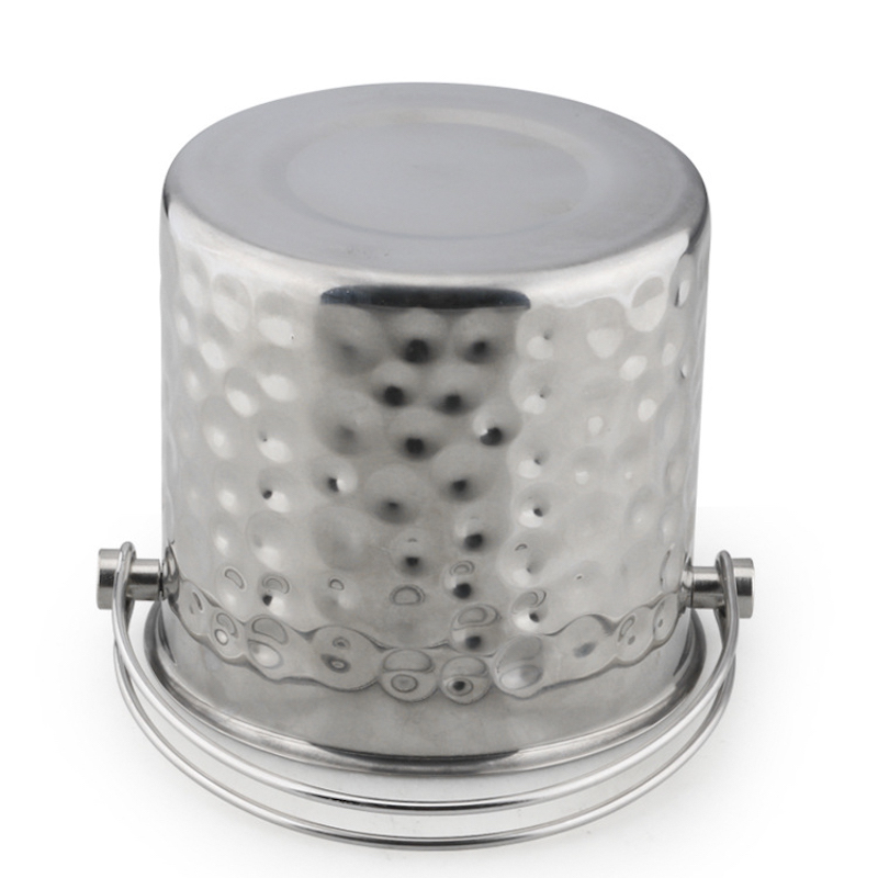 Med låg, rustfrit stål, isstænger, stor champagne, kølespand, rustfrit stål, stor isspand