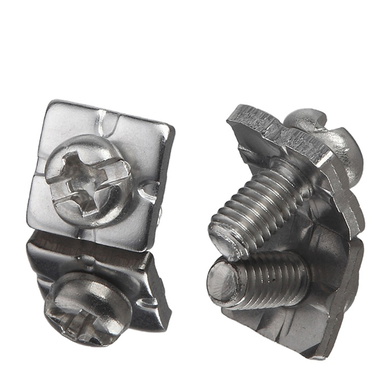 Almindeligt rustfrit stål SS Pan Head cross forsænket kombinationsskrue med firkantet skive