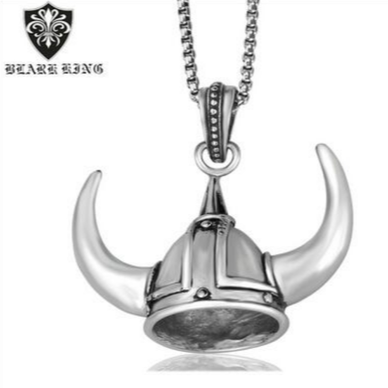 Europæiske og amerikanske udenlandske juveler, der dominerer personligheder mænd's hjelm af rustfrit stål vedhæng europæiske og amerikanske retro-hjelme vedhæng