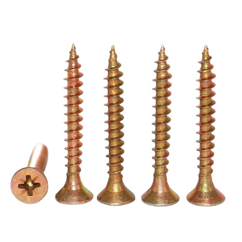 C1022 Gul zinkfosfatbelægning Forsænket hoved CSK Pozi Drive Spånpladeskruer