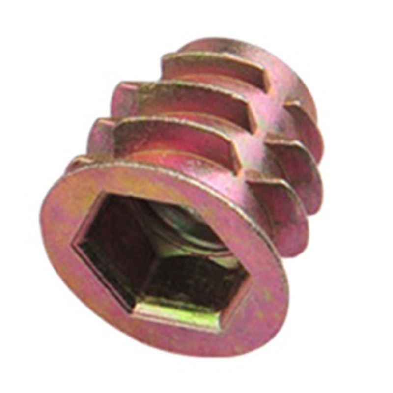 Kina leverer god kvalitet Indsæt møbelmøtrik med vaskemaskine messing belagt