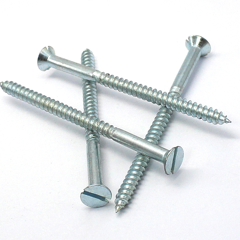 Metrisk messing kobber titanium slids med forsænket hoved spånplade