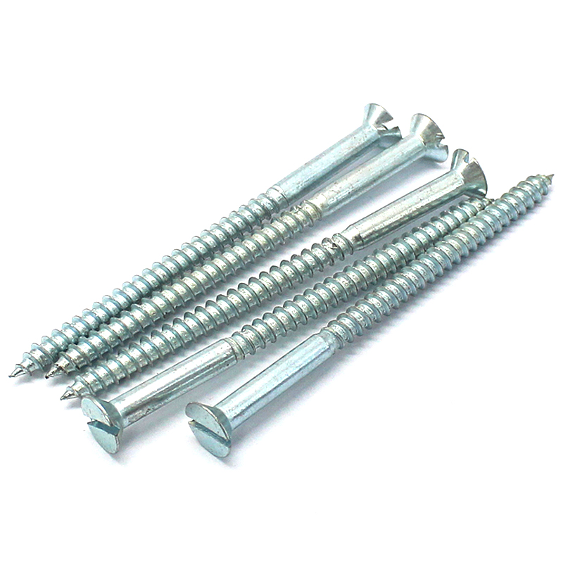 Metrisk messing kobber titanium slids med forsænket hoved spånplade