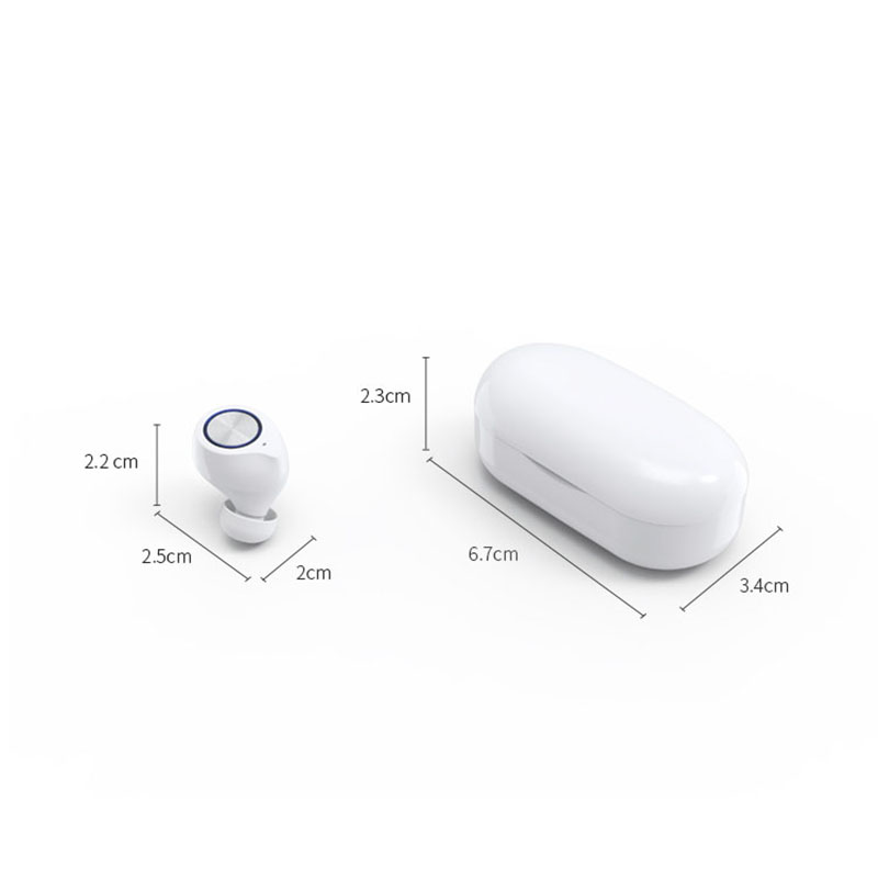 TWS Bluetooth-øretelefon TW60 HD lydkvalitet Mini Design Touch betjening