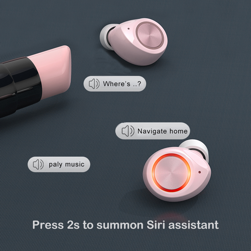 TWS Bluetooth-øretelefon TW60 HD lydkvalitet Mini Design Touch betjening