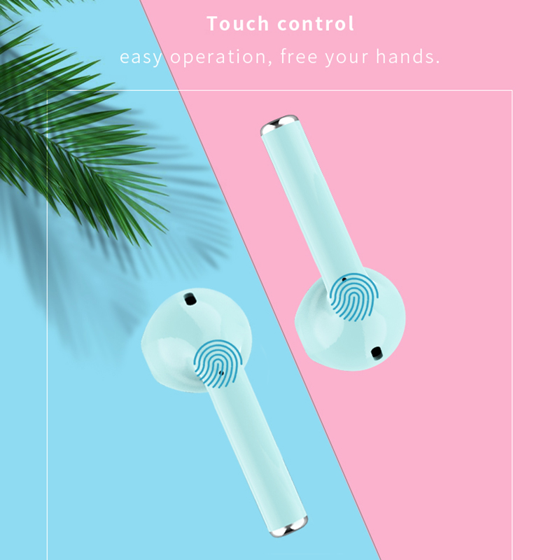 TWS Bluetooth-øretelefon i21 HD-lydkvalitet Trykbetjening