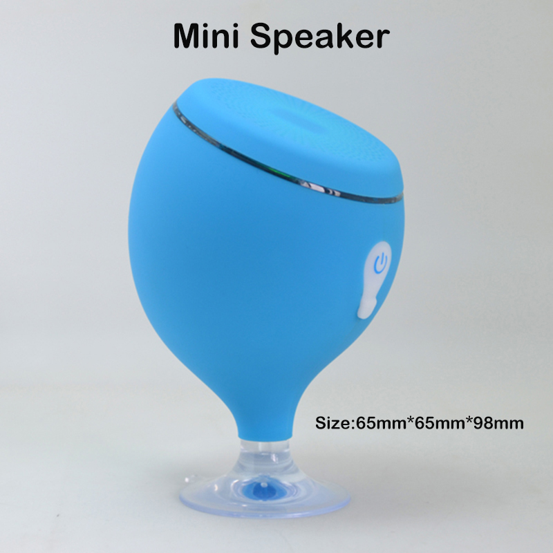 S6 Mini IPX6 vandtæt trådløs højttaler Bærbar svømmetøjsholder højttaler telefon holder med farverigt lys
