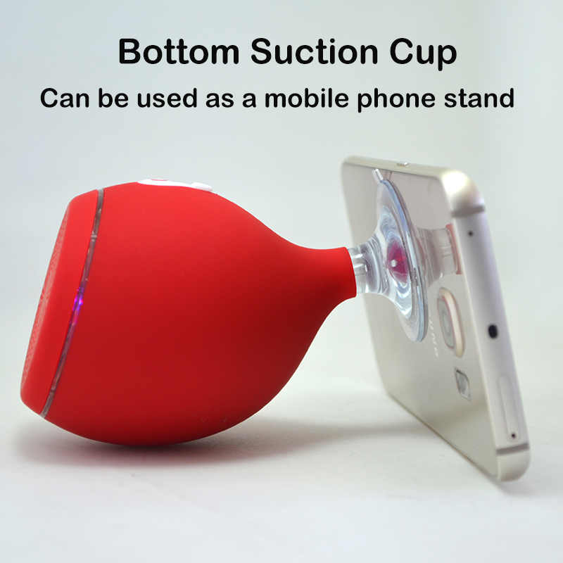 S6 Mini IPX6 vandtæt trådløs højttaler Bærbar svømmetøjsholder højttaler telefon holder med farverigt lys