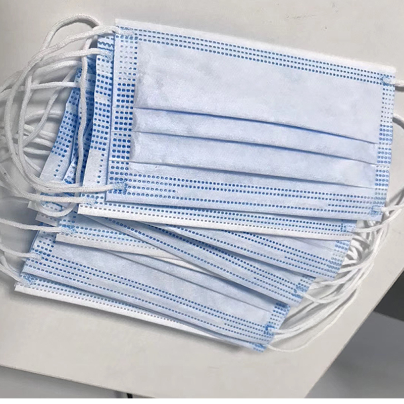Engangsmaske tre lag bomuldsbeskyttelsesmaske, effektivt forhindrer bakterier, spyt,