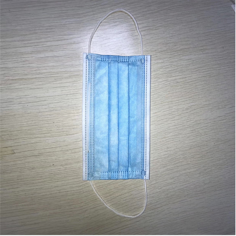 Engangsmaske tre lag bomuldsbeskyttelsesmaske, effektivt forhindrer bakterier, spyt,