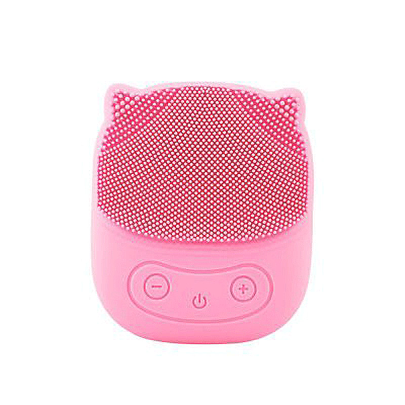 Vandtæt bærbar, ansigtsrensende børste Silikon Sonic Vibration Mini Cleaner Deep Pore Rensning Hudmassage ansigtbørste