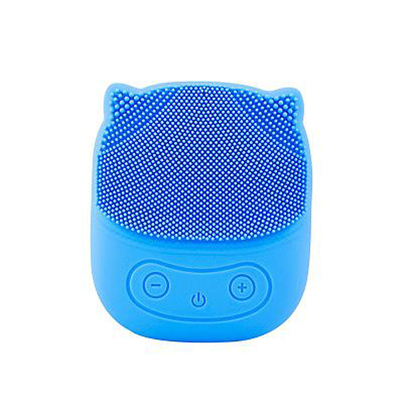 Vandtæt bærbar, ansigtsrensende børste Silikon Sonic Vibration Mini Cleaner Deep Pore Rensning Hudmassage ansigtbørste