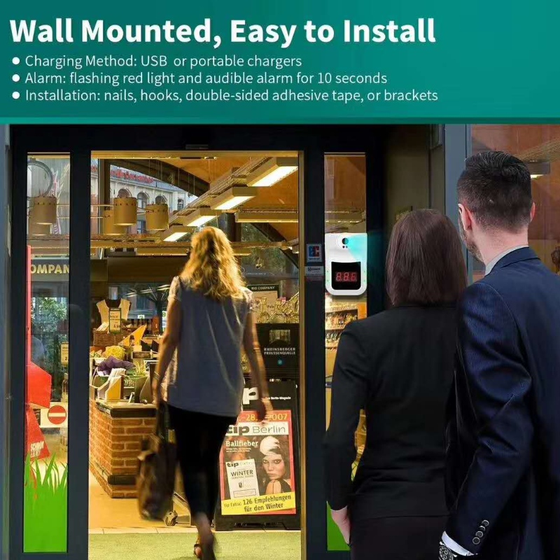 2020 New Products Wall Mounted Infrarød Thermometer for Human Body