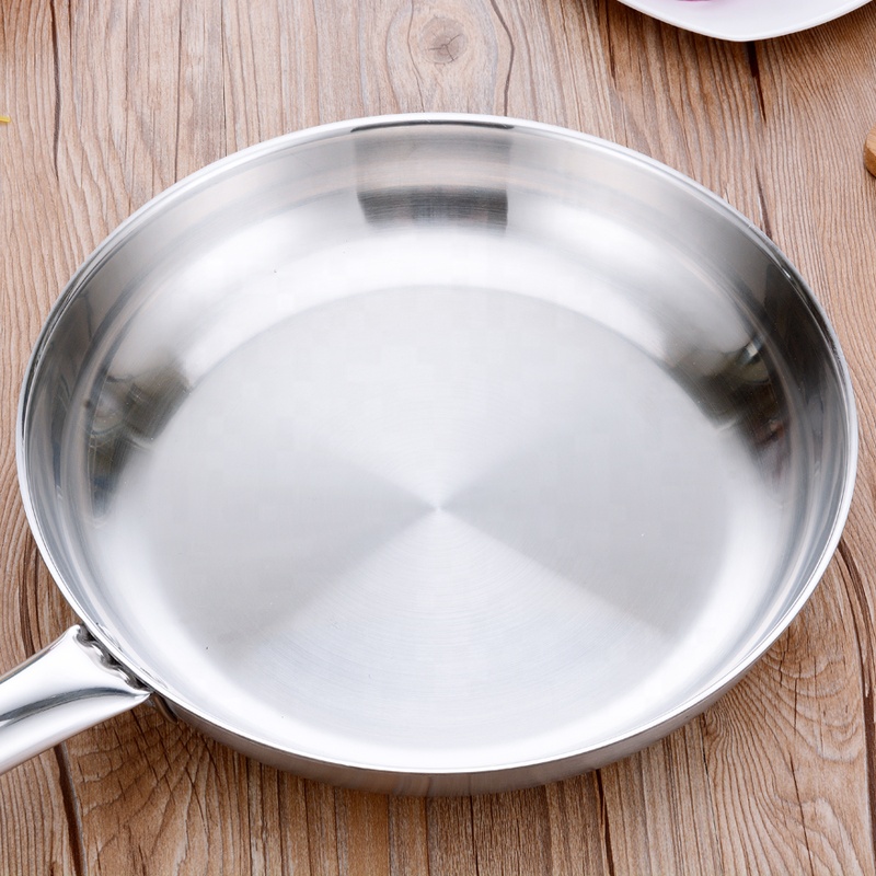 stegepande af rustfrit stål med langt håndtag