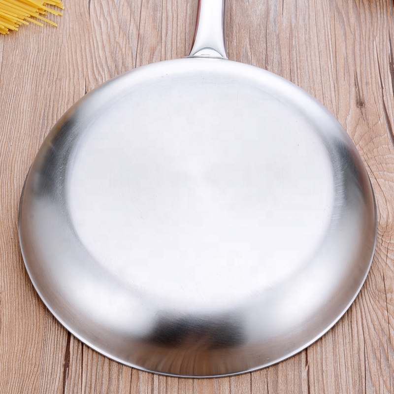 stegepande af rustfrit stål med langt håndtag