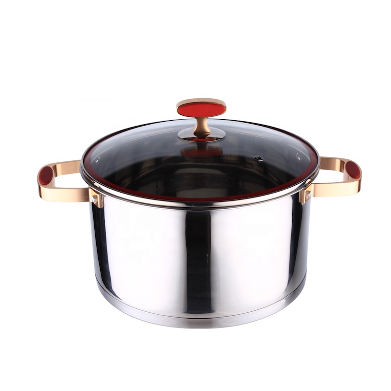 gryderet af rustfrit stål med dækplade