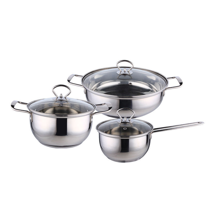 Sæt til gryderet af rustfrit stål