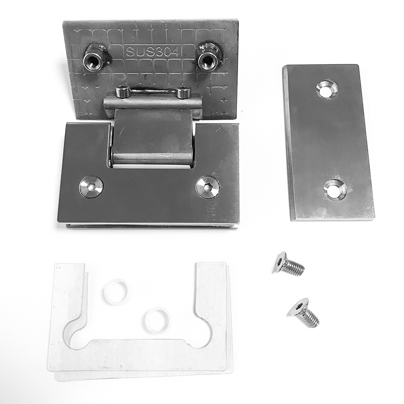 Badeværelse klemme Badeværelse glasdørklemme Rustfrit stål badeværelse hængsel Dobbelt åben badeværelse dørklemme2