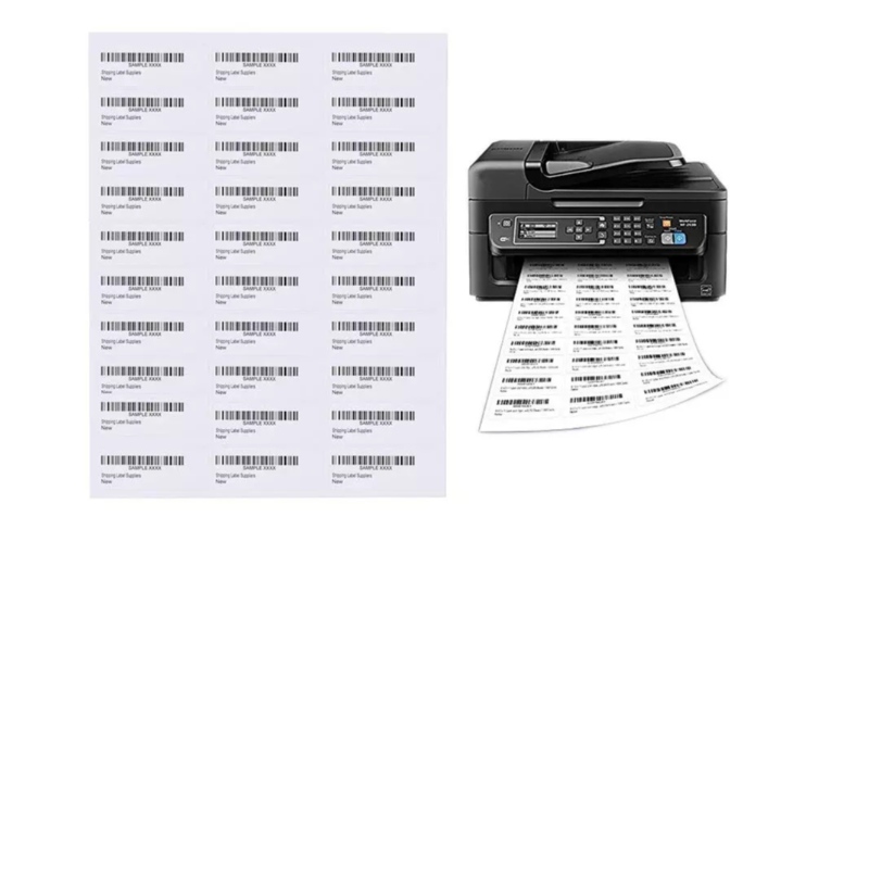 A4 hvid etiket klistermærke