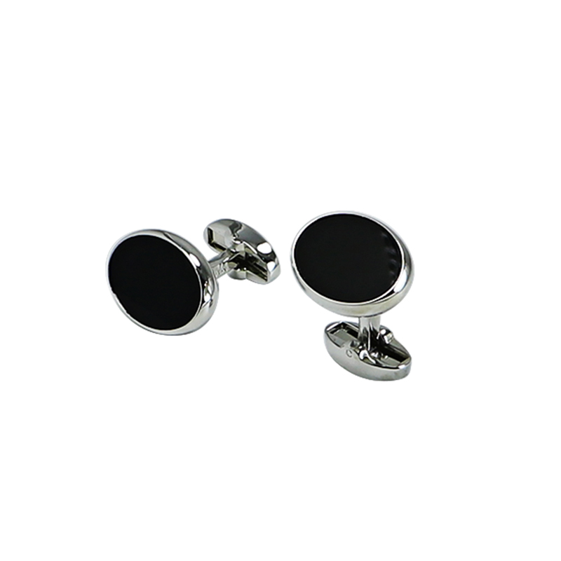 Brun Oval Onyx Men's Cuff Links