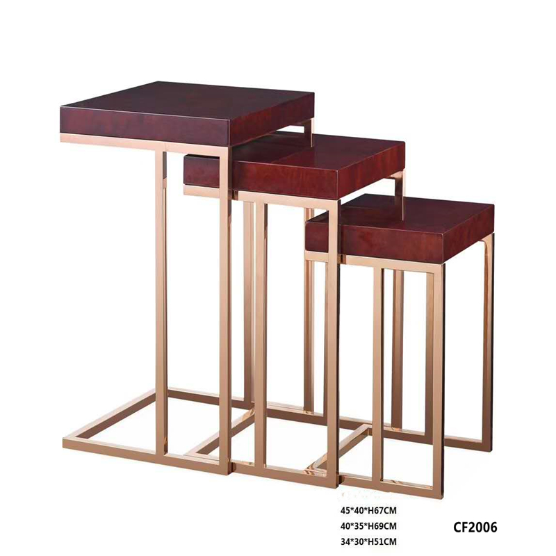 Rustfrit stål sidebord, smedejerns sidebord Hotelmøbler Hotelforsyninger