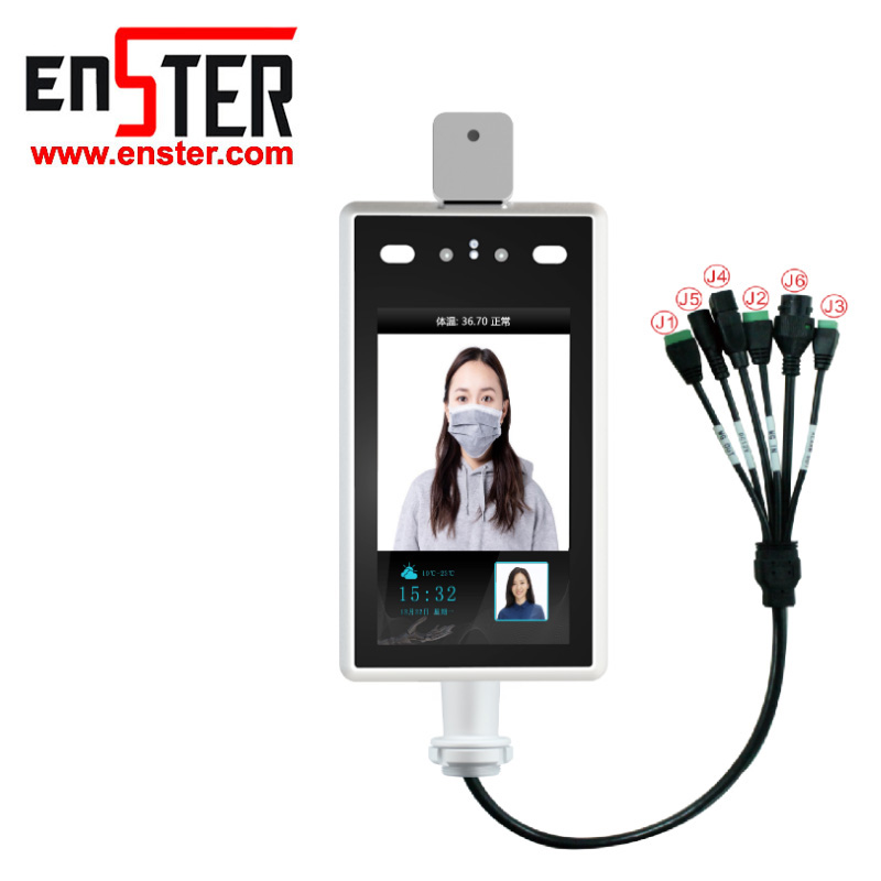 Flersproget ansigt genkende temperaturregistrering 8 tommer smart kamera
