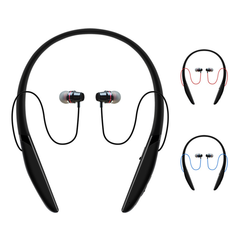 Ny high-end med kabel-take-up hals-monterede sports Bluetooth headset