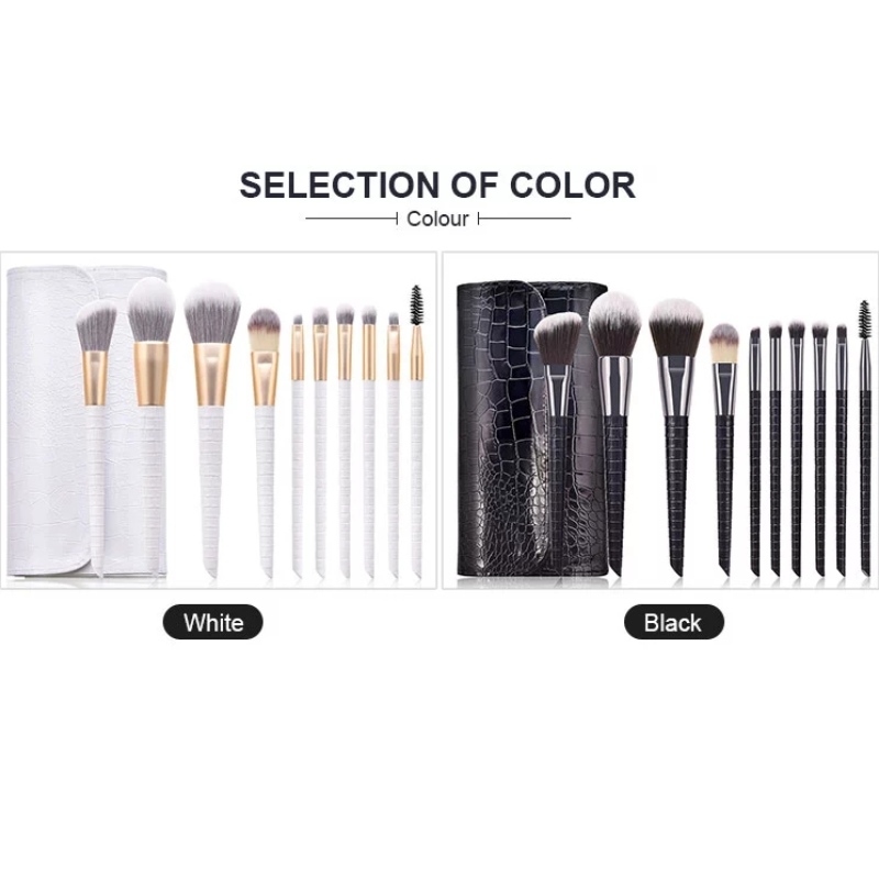 2020 Nyt kosmetikbørstesæt med krokodille mønster med matfiber