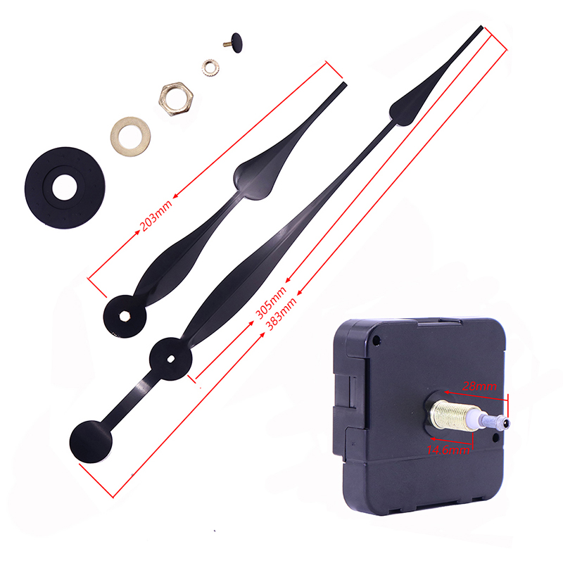 HR1688 23 mm kvarts sort urbevægelse og store urhænder