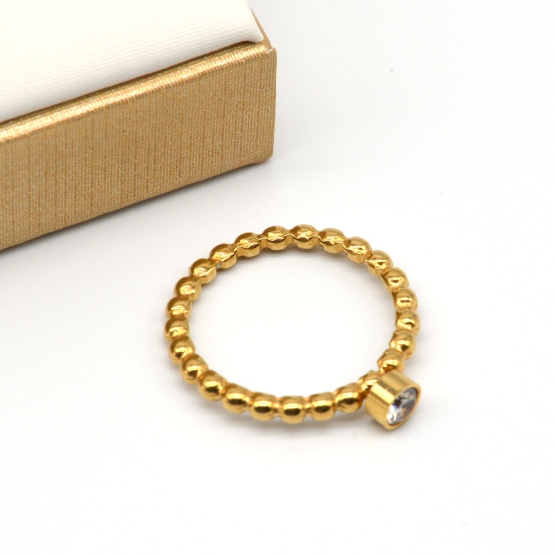 Ringen med diamant af rustfrit stål rfbrg0343