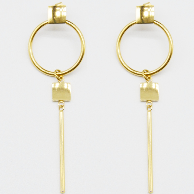 øreringe af rustfrit stål og ringe rfber0165