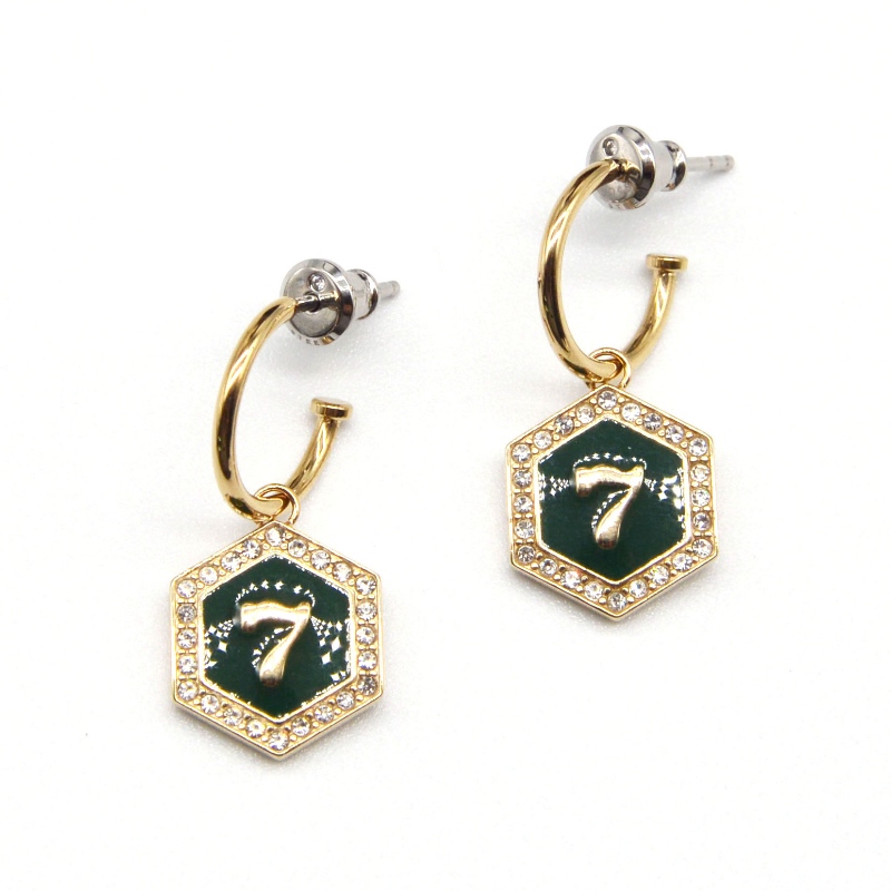 Mode smykker, rustfrit stål, øreringe af rustfrit stål, diamantøreringe, rhinestoner, Zircon rfbearvi0065