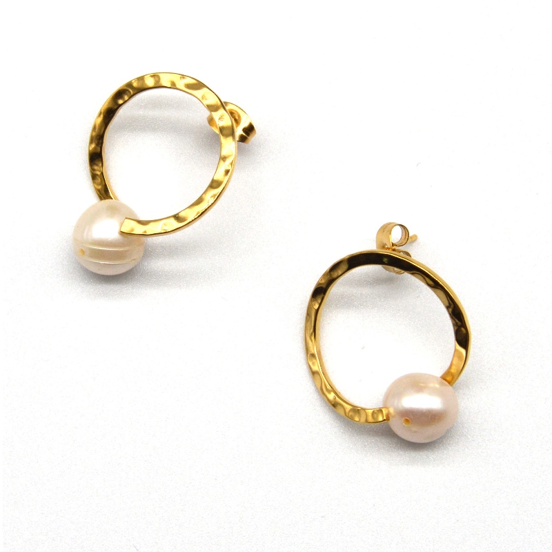 Rustfrit Pearl øreringe, modesmykker, modesmykker, Pearl Jewelry rfbear0144