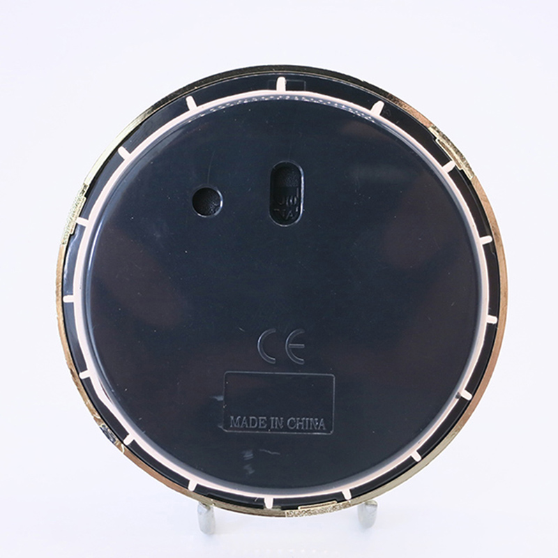 70mm guldramme hvid bund, rund urværk