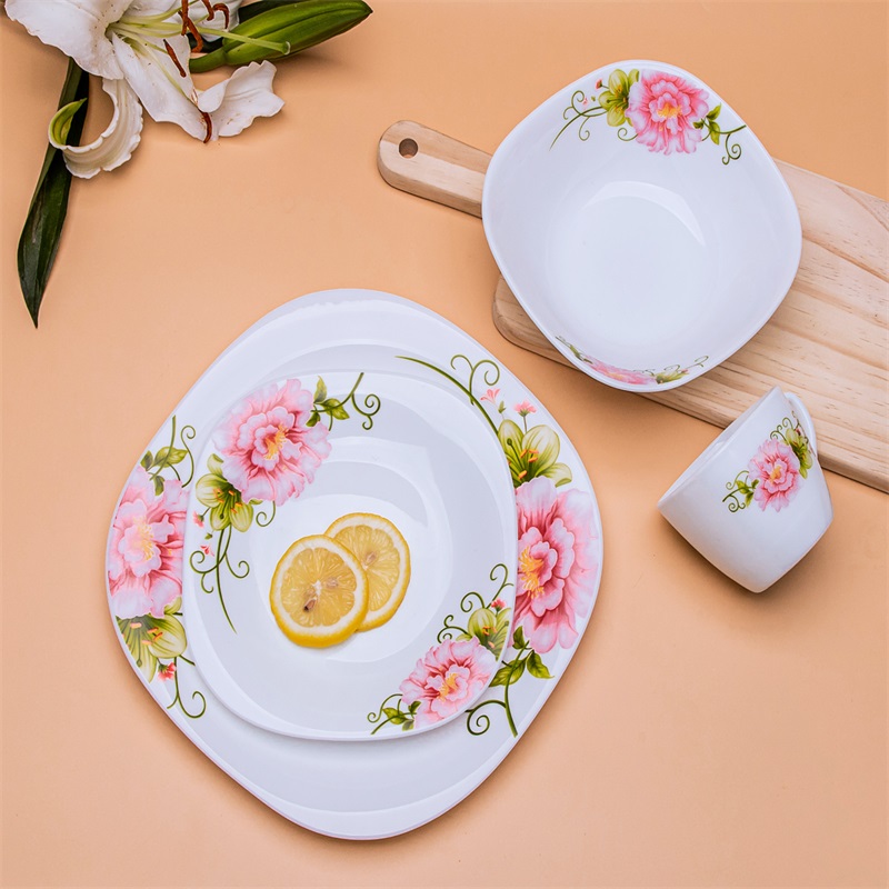 16F &U Square Middag Set Heat Resstant Opal Glasswire