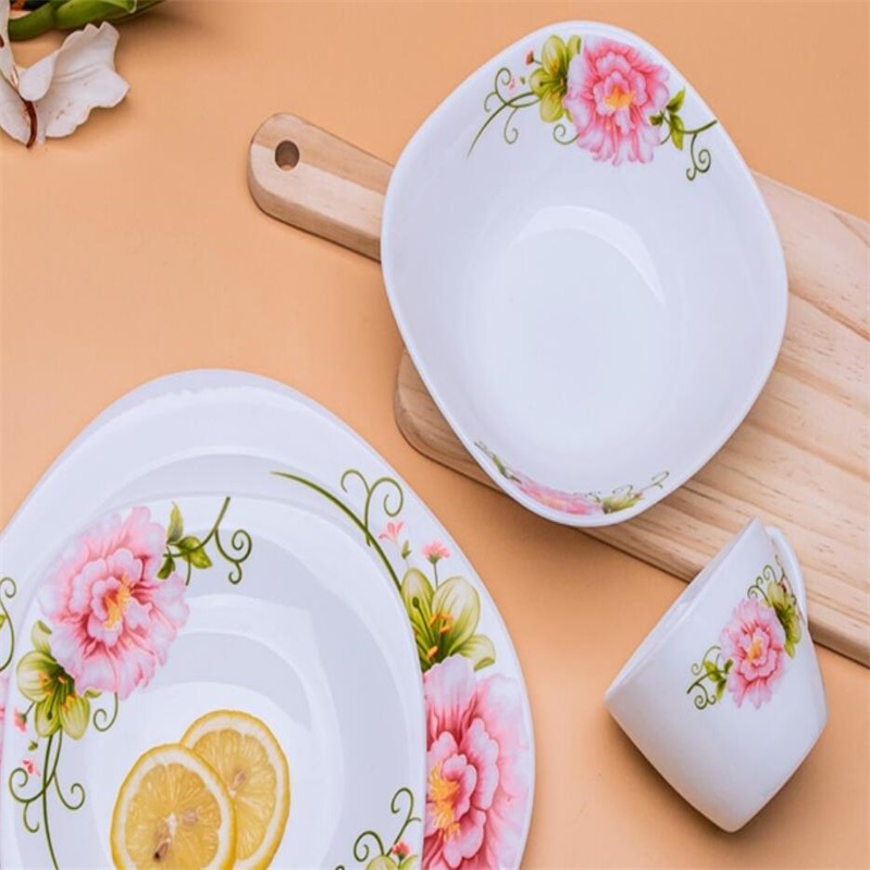 16F &U Square Middag Set Heat Resstant Opal Glasswire