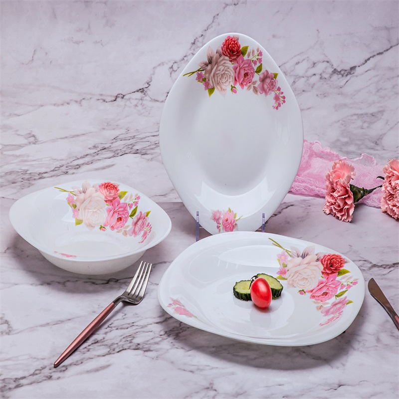 20F &U Square Middag Set Heat Resstant Opal Glasswire