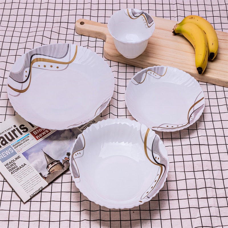 19L □ Middag Sæt varme resistant Opal Glasswire