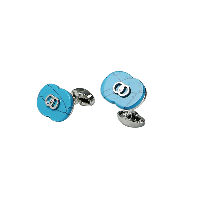 Dobbeltsidet Turquoise Classic Suit Cuff Links