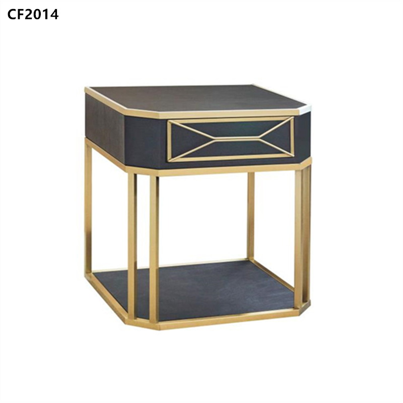 Nightstand, rustfrit stål natbord, specialfremstillet natbord, hotellets natbord