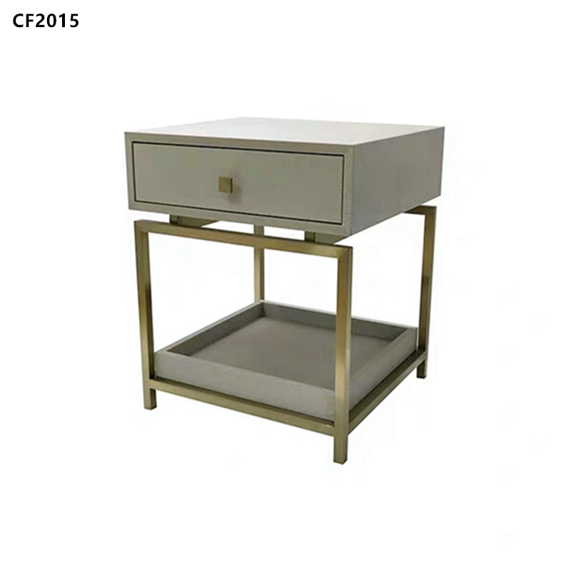 Nightstand, rustfrit stål natbord, specialfremstillet natbord, hotellets natbord